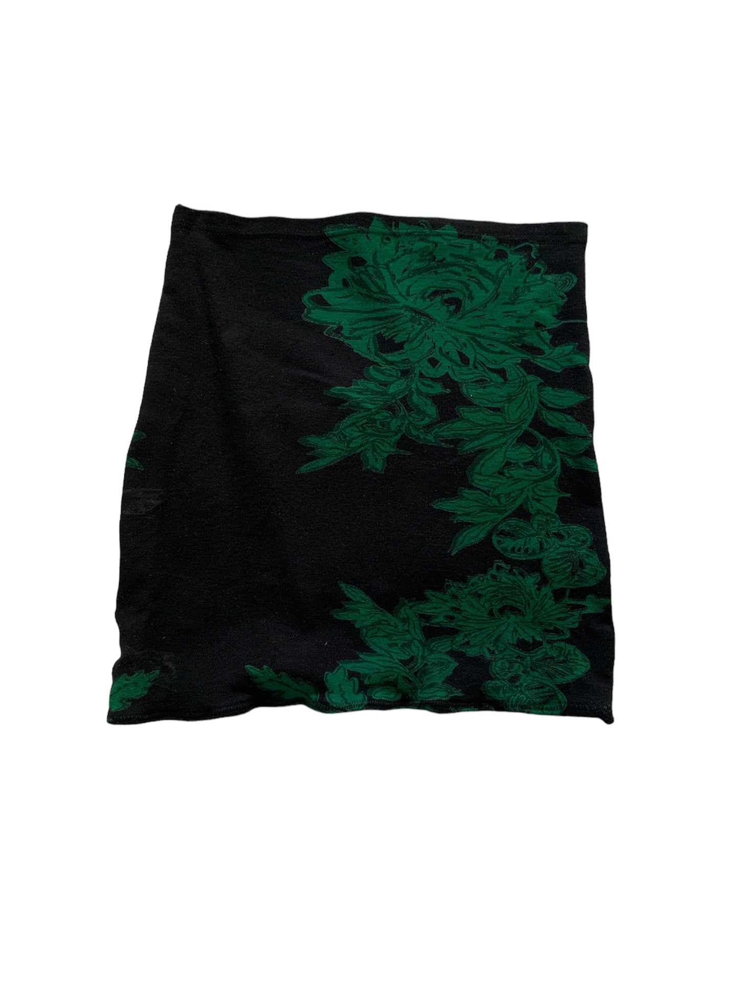 Green Black Bandeau & Skirt