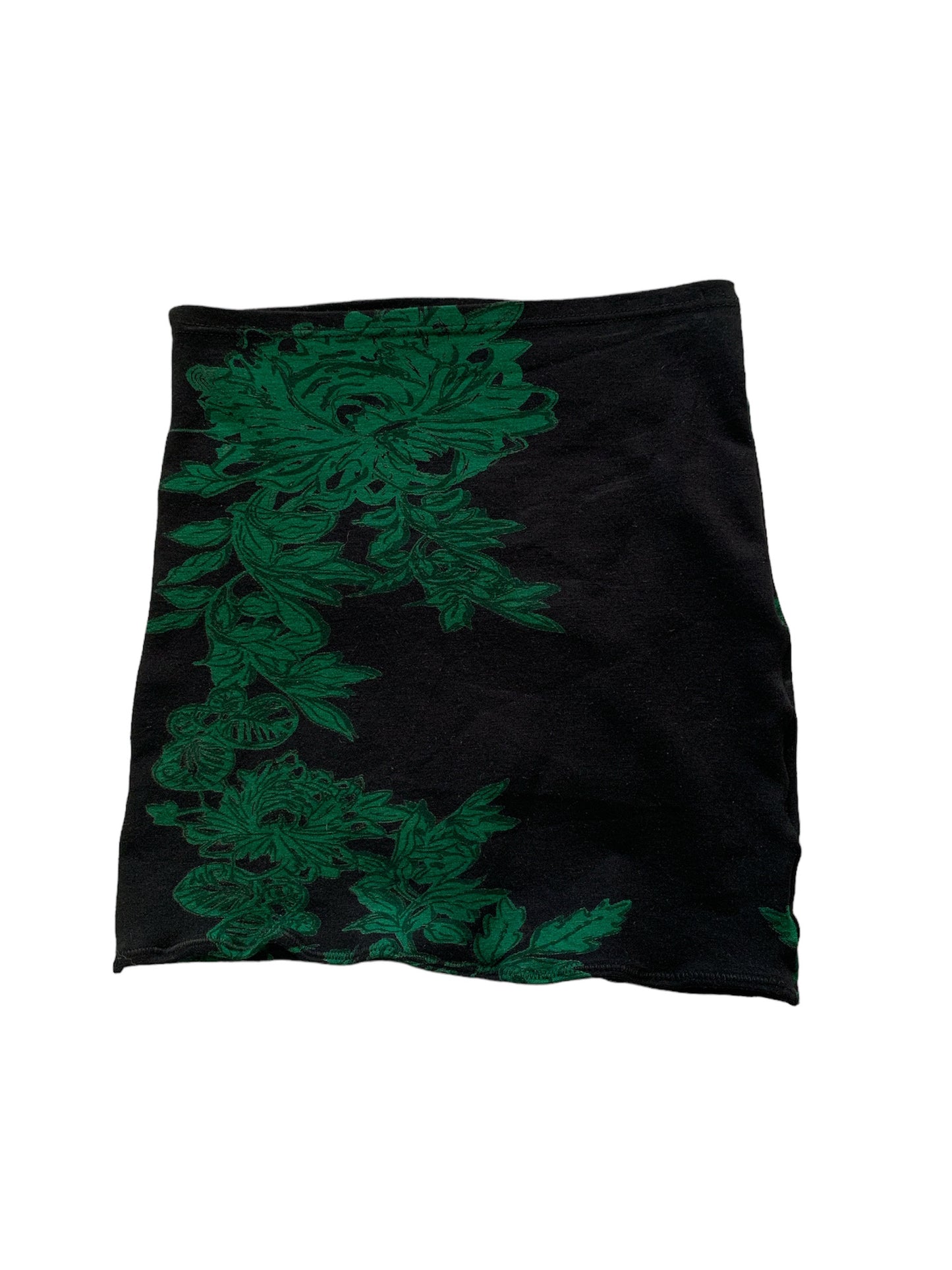 Green Black Bandeau & Skirt